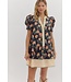 Sophia Black Floral Dress