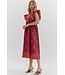 Isabella Garnet Floral Midi Dress