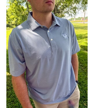 ONWARD RESERVE Hairline Stripe Kentucky Navy Performance Polo