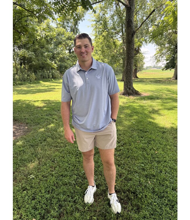 Hairline Stripe Kentucky Navy Performance Polo