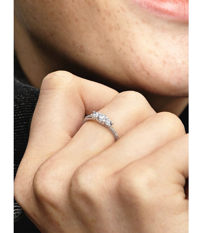 Pandora Clear Three-Stone Ring FINAL SALE