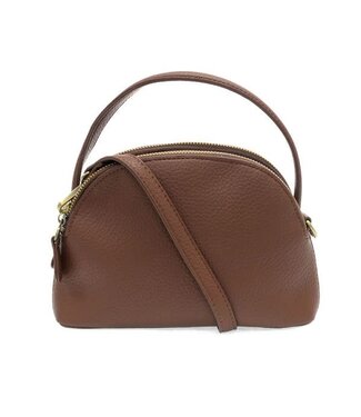 Joy Susan Larissa Coffee Double Zip Dome Crossbody
