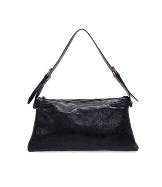 Joy Susan Eve Black Trapeze Shoulder Bag
