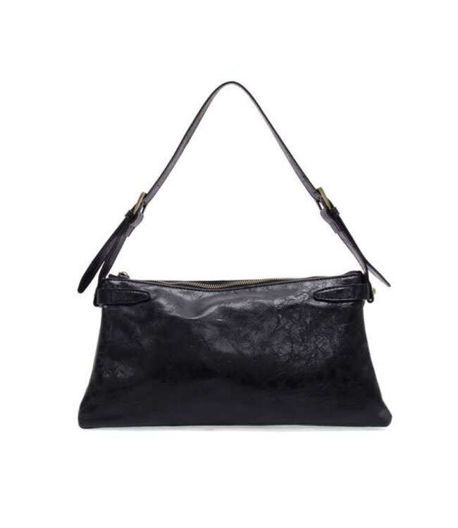 Joy Susan Eve Black Trapeze Shoulder Bag
