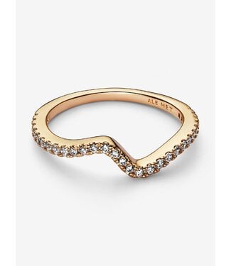 Pandora Sparkling Wave Ring (Size 54) FINAL SALE