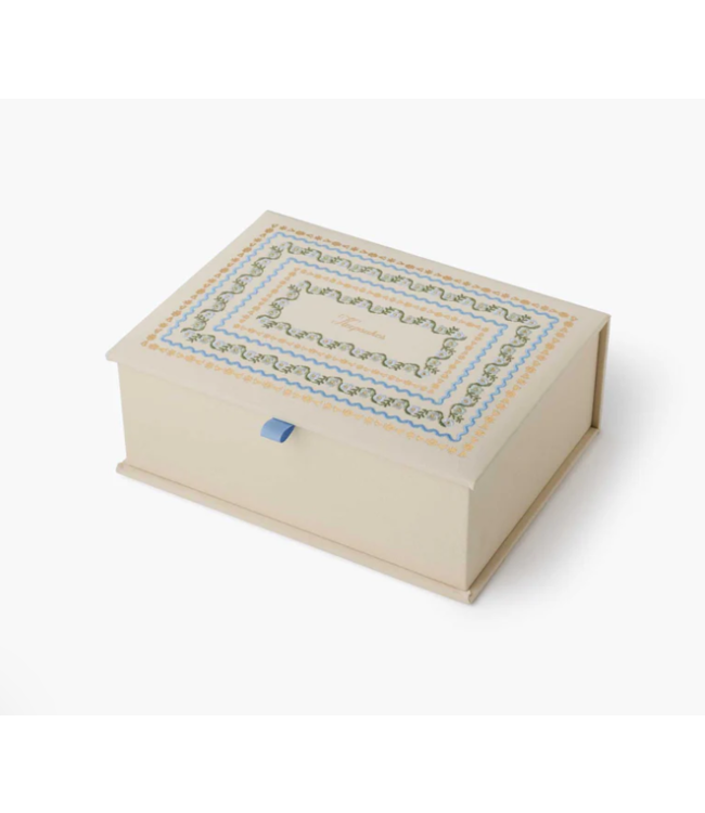 Delphine Large Embroidered Keepsake Box