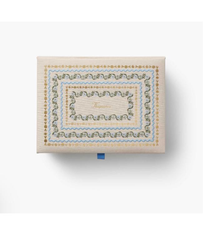 Delphine Large Embroidered Keepsake Box