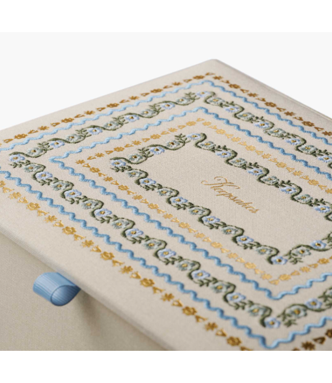 Delphine Large Embroidered Keepsake Box