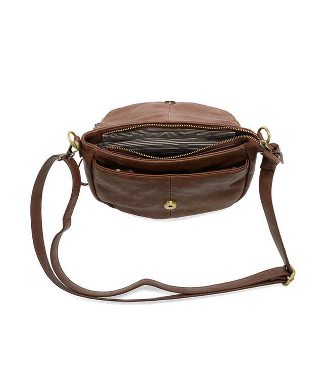 Joy Susan Helene Walnut Small Saddle Crossbody