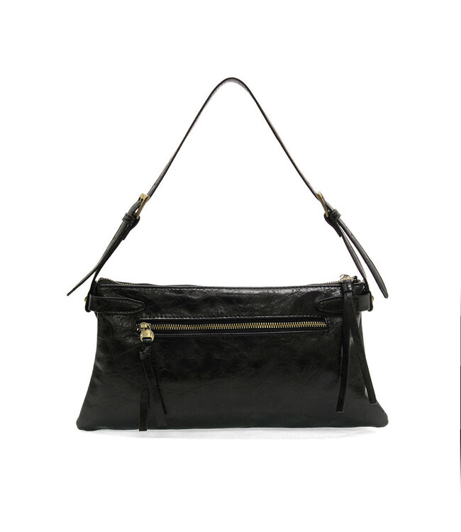 Joy Susan Eve Black Trapeze Shoulder Bag