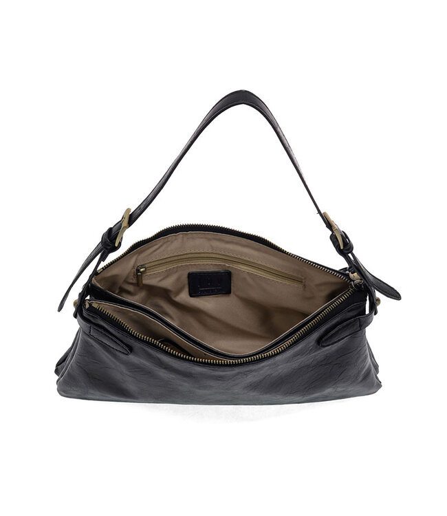 Joy Susan Eve Black Trapeze Shoulder Bag