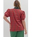 Madison Red Plaid Blouse