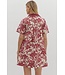 Ella Burgundy Floral Dress