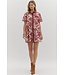 Ella Burgundy Floral Dress