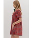 Avery Red Plaid Dress
