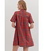 Avery Red Plaid Dress