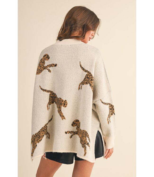 Jannie Ivory Cheetah Sweater
