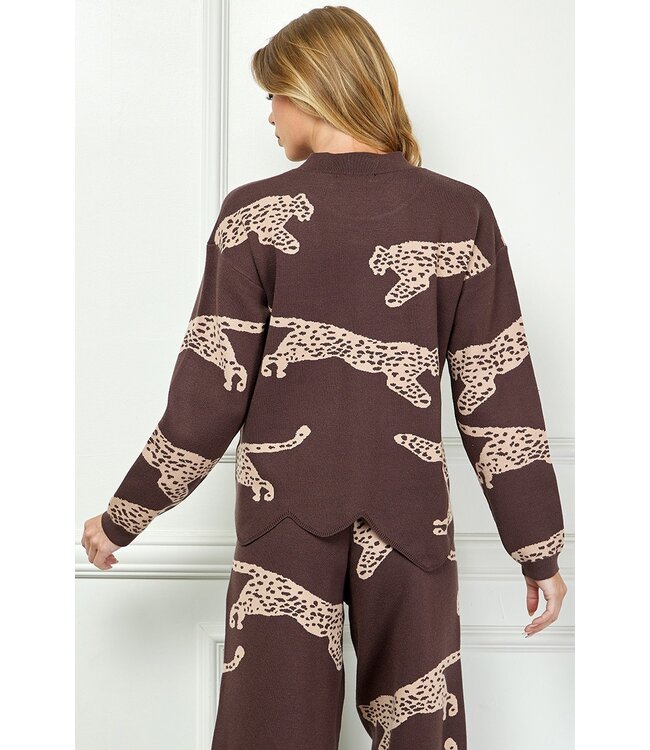 Jan Chocolate Leopard Sweater