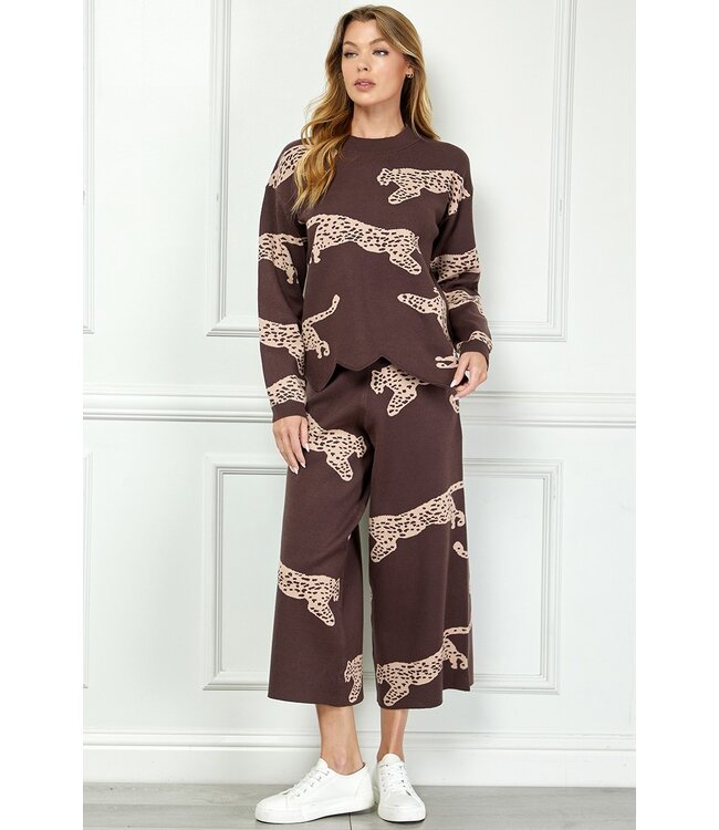 Jan Chocolate Leopard Pants
