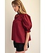 Gina Burgundy Blouse