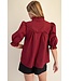 Gina Burgundy Blouse