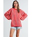 Ann Taupe Checkered Sweater
