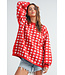 Ann Taupe Checkered Sweater