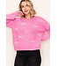 Ruby Pink Pearl Bow Sweater