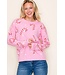 Quinn Pink Candy Cane Sweater