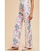 Avery Flower & Bow Print Wide Leg Jeans