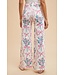 Avery Flower & Bow Print Wide Leg Jeans