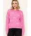 Ruby Pink Pearl Bow Sweater