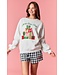 Merry Every Thing Grey Embroidered Sweatshirt