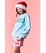 Holly Jolly Light Blue Embroidered Sweatshirt