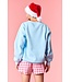 Holly Jolly Light Blue Embroidered Sweatshirt