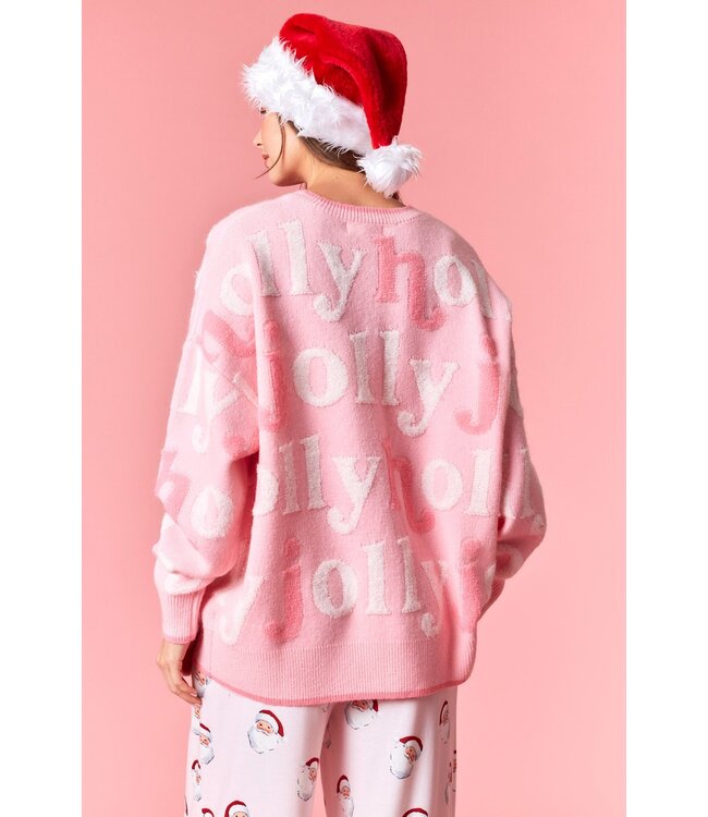 Holly Jolly Candy Pink Sweater
