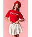 Betty Red Cheers Sweater Top