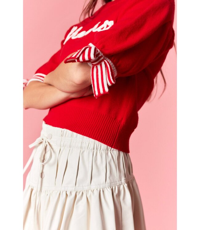 Betty Red Cheers Sweater Top