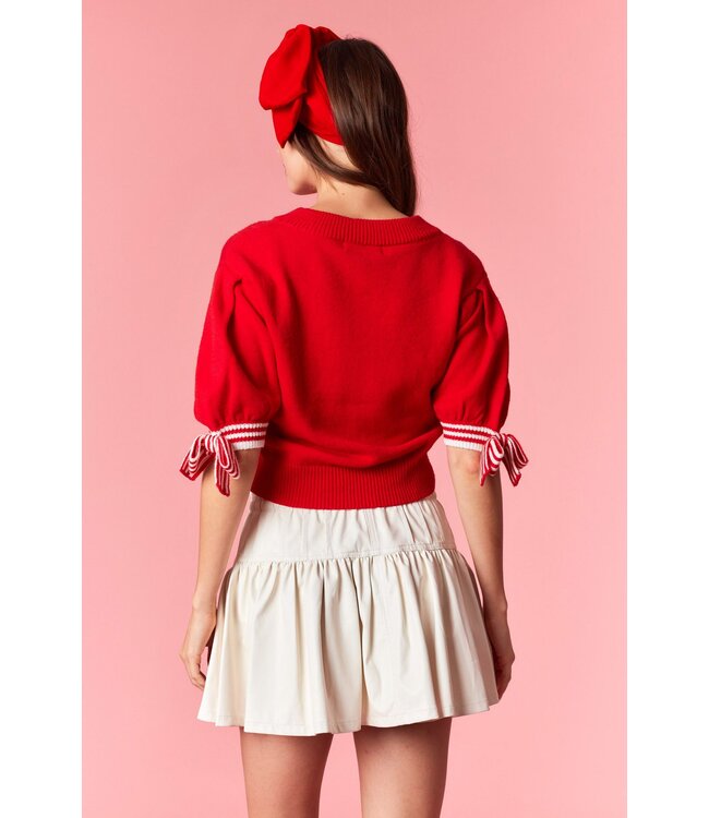 Betty Red Cheers Sweater Top