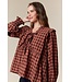 Lauren Brown Gingham Blouse