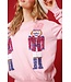 Nutcracker Pink Sequin Embroidered Sweater
