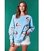 Santa Blue Sequin Sweater