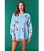 Santa Blue Sequin Sweater