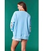 Santa Blue Sequin Sweater