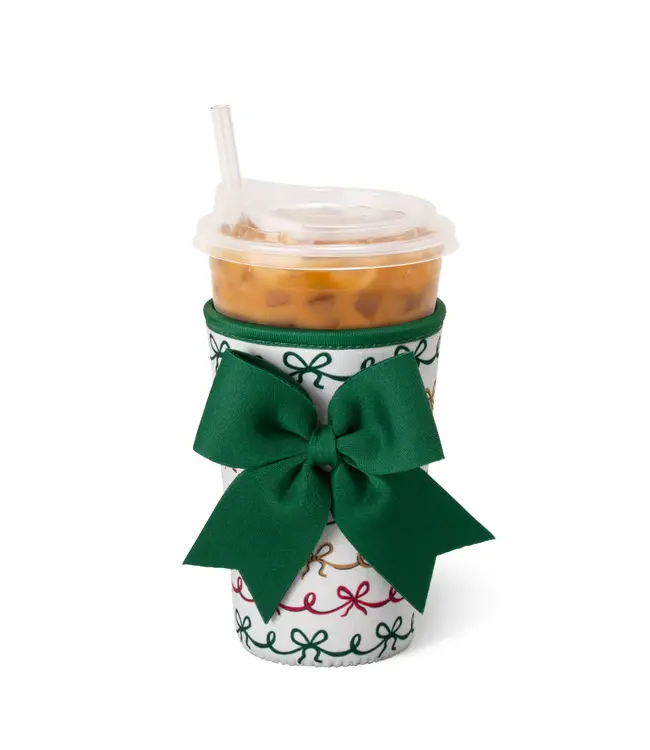 Swig CHRISTMAS BOWS Medium Iced Cup Coolie