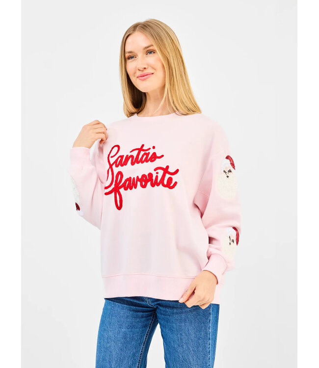Santa's Favorite Pink Sweatshirt