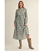 Ruby Denim Floral Midi Dress