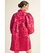 Bev Hot Pink Floral Jacquard Dress