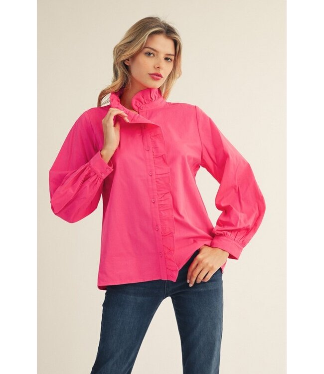 Dawn Ruffle Button Down Blouse
