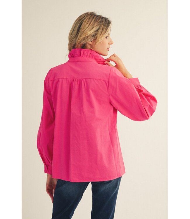 Dawn Ruffle Button Down Blouse